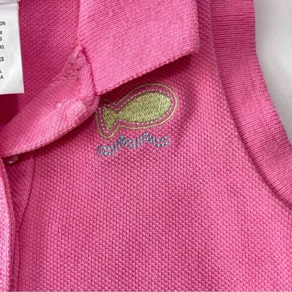 Little Me | Infant Girls Sleeveless Polo Shirt Fish Print Pants Summer Outfit 9M - Picture 4 of 12